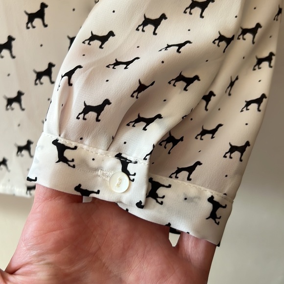 Mango dog print long shelve shirt - Picture 3 of 5